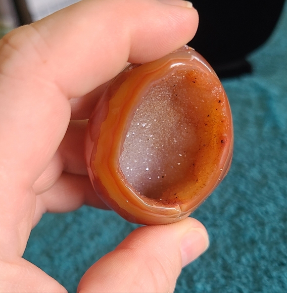 Carnelian With Open Crystal Pocket - Picture 2 of 11